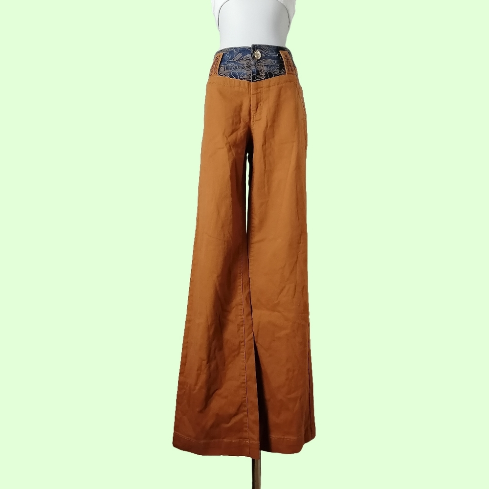 vintage light brown high waist straight leg pans